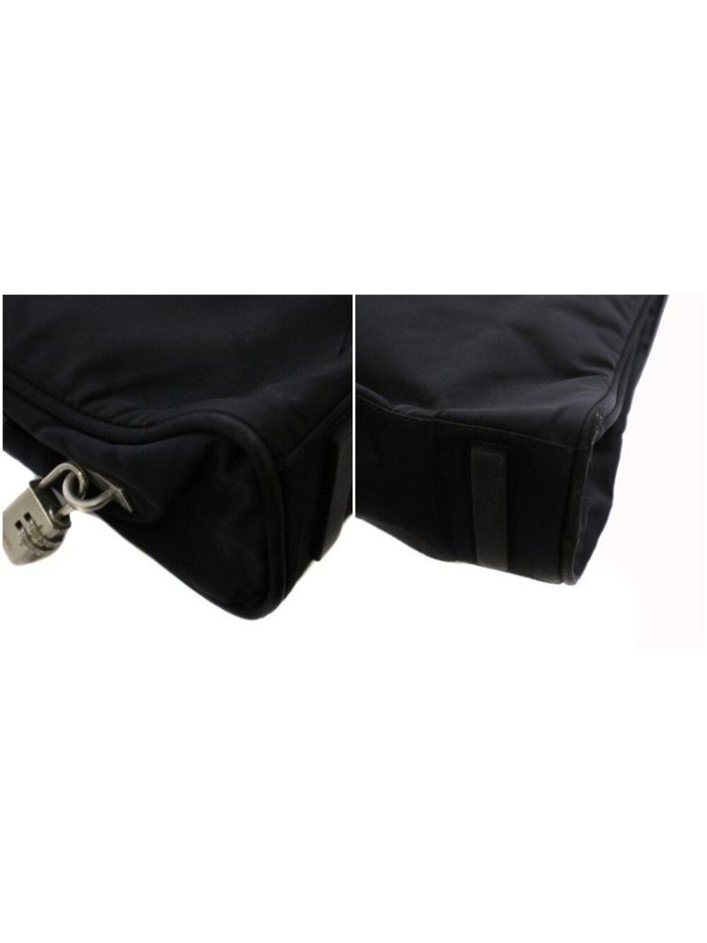 Prada Tote Triangle Plate Logo Nylon Black - Picture 8 of 9